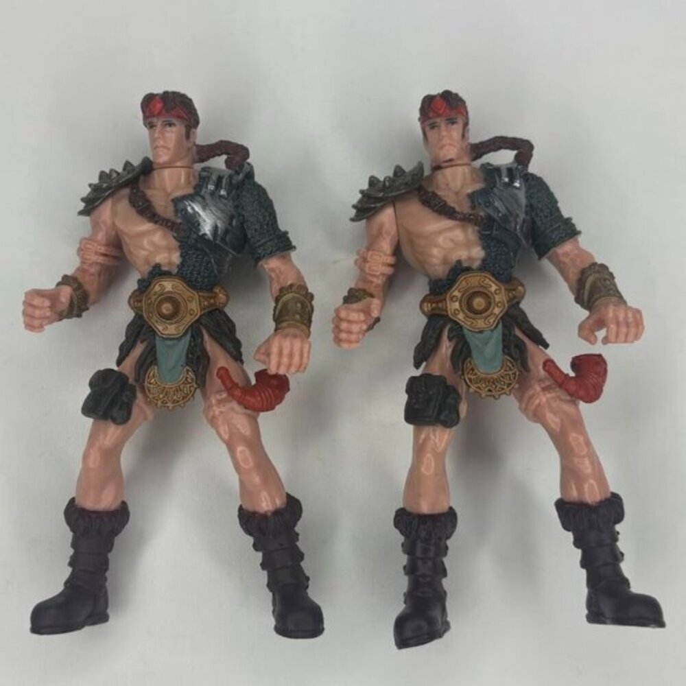 Chap Mei Beast Raiders Savage Warrior Thunder Thor 4" Action Figure Toy Lot of 2
